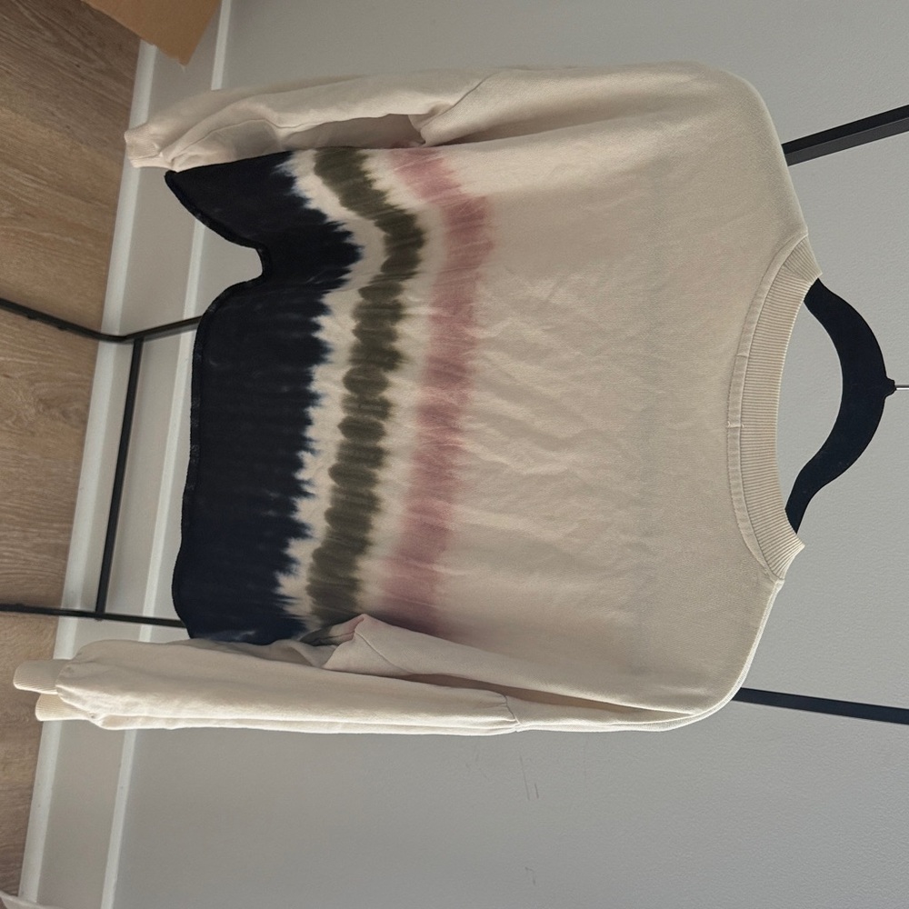 Z Supply Cream Ribbed Collar Top